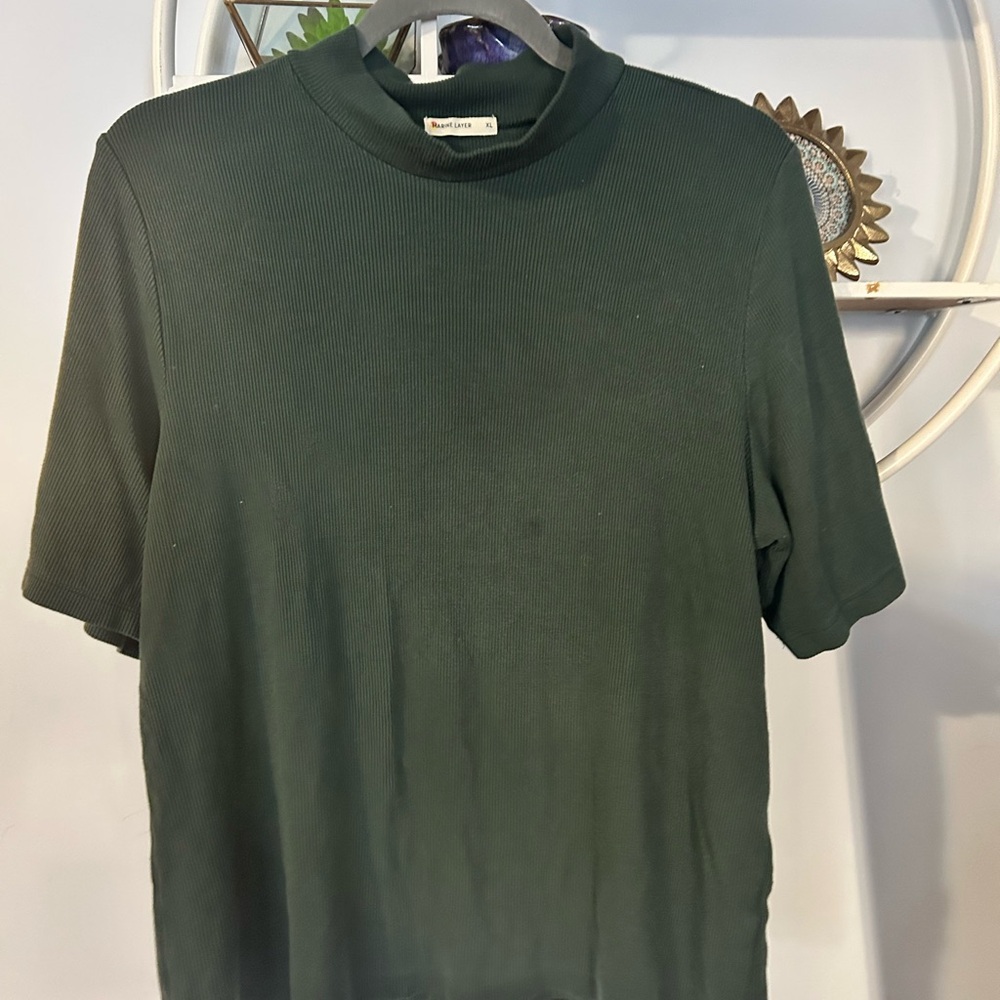 Marine Layer Women’s XL Extra Large L Lexi Rib Mock Neck Top